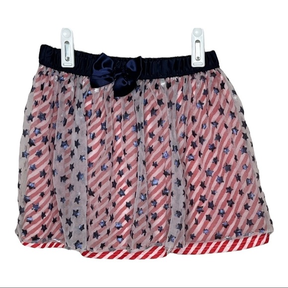 Red White & Blue Stars and Striped Skirt Sz 5T - Picture 1 of 5